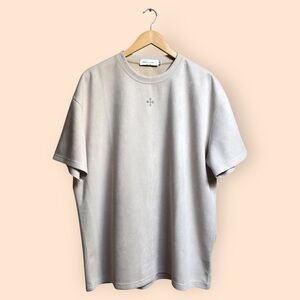 Climax Vision Cross Series T-shirt Beige Cross Graphic God Soft Casual Unisex XL